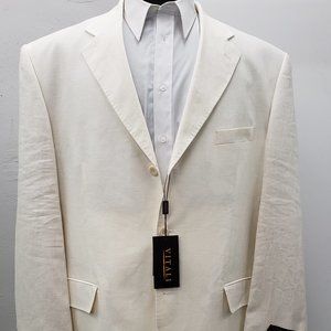 Vitali Three Button White Sport Coat